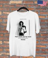 Patti Smith And Her Band On The 50th Anniversary Horse T Shirt Full Size S-5XL L gray