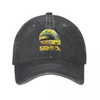 Ayrton Senna Helmet Racing Baseball Caps Vintage Distressed Washed Sun Cap Unisex Style Outdoor Workouts Hats Cap Adjustable juoda