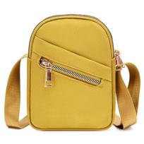 New large-capacity mobile phone bag shoulder bag messenger bag fashionable and simple casual nylon bag women geltona