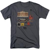 Back To The Future Items T-Shirt Sizes S-4XL NEW M black