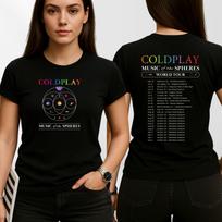 Coldplay Music Of The Spheres T-Shirt Mens Womens Tees Top 2025 World Tour Concert Tee Unisex Tops UK 4XL white