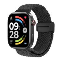 Magnetinis pintas dirželis Redmi Watch 6 5 4, Sportinis nailoninis, Reguliuojamas pakeičiamas apyrankės dirželis Xiaomi Mi Band 8 Pro/9 Pro Redmi watch 6 juoda