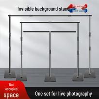 Ruiteng Retractable Photography Background Stand with Green Screen Holder. 2*1m T-Stand white