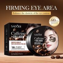 SADOER Caffeine Crystal Collagen Eye Mask Anti Dark Circles Ant -Aging Anti Wrinkles Moisturizing Eye Patche Skin Care 1/2/4pcs brown