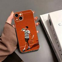 Teniso žaidėjas-Carlos Alcaraz telefono dėklas iPhone 17, 16, 15, 14, 13, 12, 11 Plus, Pro Max, minkštas skaidrus dangtelis iPhone11PROMAX red