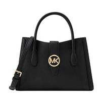 MICHAEL KORS Gabby Letter Metal Logo Artificial Leather Shoulder Crossbody Handbag Medium Women's Black juoda