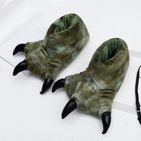 Šiltos žiemos šiltos minkštos vidaus grindų šlepetės Kūrybingos gyvūnų šlepetės Unisex Juokingi animaciniai filmukai Dinozaurų nagų pliušinės skaidrės vaikams 36 black