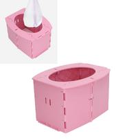Vaikiška klozeto kėdutė, sulankstoma, PP, nešiojama, kūdikių tualetas stovyklavimui, kelionėms, ilgoms kelionėms, rožinė pink