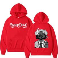 Rapper Snoop Dogg Graphic Hoodie XS raudona