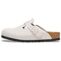 Birkenstock Boston Suede Leather Embossed 'Corduroy Antique White' Women's 1025270 41 balta