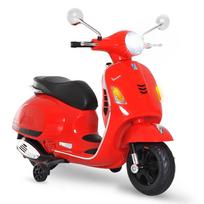 Vespa Scooter Kids Electric Motorcycle 6 V dim. 102L x 51W x 76H cm Music MP3 USB Port Horn Headlight Rear Light Red 102 x 50.5 x 75.5 cm