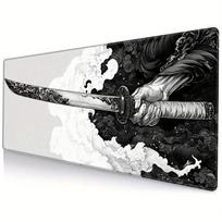 Japanese Katana Mouse Pad Large Computer Office Game Table Mats New XXL Rubber Anti-slip Gaming Keyboard Mousepad Long Desk Pads 30cmx60cm(11.8x23.6inch) black