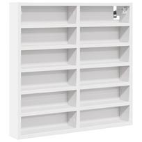 White Display Cabinet 60 x 8.5 x 58 cm Engineered Wood