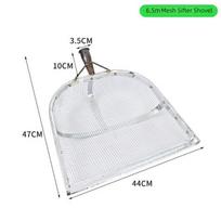 Essential Tool Metal Soil Sifting Mesh Easy Grip Heavy-Duty Soil Sieve Portable Garden Soil Sifter Gardening white