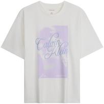 Calvin Klein Casual Commuter Graphic Letter Print Cotton Short Sleeve T-Shirt Women tops 47F851G S