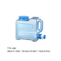 7.5L/12L/15L/19L/24L Camping Water Container with Faucet Large Capacity Emergency Water Storage for Vehicle Car Outdoor Camping white