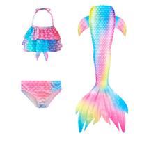 Vaikų undinės uodegos maudymosi kostiumas, Undinės maudymosi kostiumas, Maudymosi kostiumas, Bikini 110 pink