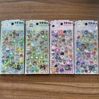 4 vnt. Kawaii skaidrūs gyvūnų pop lipdukai Blizgantys dekoratyviniai lipdukai sąsiuviniui, užrašinei, kanceliarinėms prekėms Lipdukų parduotuvė gray