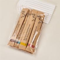10/20/50 Pcs Disposable Bamboo Manual Toothbrushes, Soft Nylon Bristles For Sensitive Teeth & Gums, Deep Clean Daily Oral Care 10 PCS beige