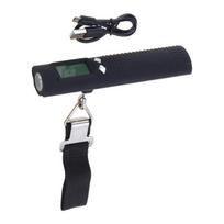 Digital Luggage Scale Hanging Baggage- Scale with Power Bank & Flashlight Travel Weight Scale Portable Suitcase Weighing 1 gray