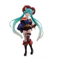 New Hatsune Miku Desktop Action Figure Tale Wonderland Miku Puss in Boots Anime Figurine Kawaii Girl Model Toy Adorable Decor blue