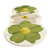 Flower Area Rug Soft Non Rug Vintage Spring Slip Bedroom Floral Pattern Washable Floor Mat 40*60cm žalia