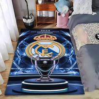 2024 UEFA Čempionų lygos trofėjaus kilimas su sportinio logotipo dizainu  Tinka naudoti kaip neslystantis kilimėlis svetainės, miegamojo sofoms 40x60cm( 15x23in )