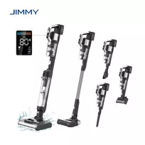 JIMMY PW11 Pro Max-B belaidis dulkių siurblys ir grindų ploviklis, 460 W, 21.6 V, 40-80 min veikimo laikas, juoda/sidabrinė
