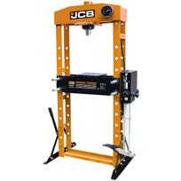 JCB 30T Hydraulic Workshop Floor Press with Foot Pedal + Pressure Gauge
