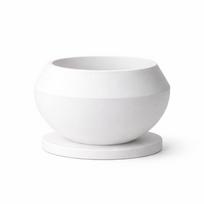 White bonsai pot, modern decorative bowl for interiors