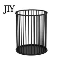 Open Frame Pen Stand Metal Holder, Nordic Desk Organizer for Makeup Brushes, Anti-oxidation Anti-Rust Multifunctional Storage Basket Pencils juoda
