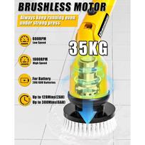 Spin Scrubber Compatible for DeWalt 20V BatteryBattery NOT Included, 1000 RPM Battery Powered Scrubber with Adjustable Extension geltona