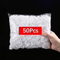 50/100 vnt. Vienkartiniai maisto uždangalai Maistui skirtas maišelis vaisiams ir daržovėms laikyti Elastingas dubenų ir puodelių uždangalas Virtuvės šviežumo išlaikymo plėvelės maišelis white