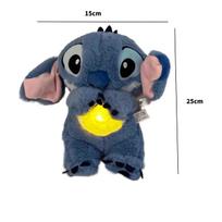 Naujausia Stitch pliušinė lėlė Kūdikio kvėpuojanti miego palydovė Muzikinė ir šviečianti lėlė Tactile užpildyta žaislinė Kalėdų gimtadienio dovana gray