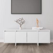 Vidaxl Szafka Pod Tv, Biała, 120X30X40,5 Cm, Materiał Drewnopochodny