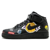 Nike x Supreme x NBA Air Force 1 Mid 07 'Black' Men's AQ8017-001 EU 44.5 black