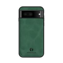 For Google Pixel 8 7A 6A Strong Magnetic Luxury Retro Leather Cover For Google Pixel 8 Pro/ 7 For Google Pixel 7A žalia