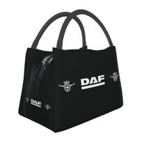 Daf Truck Classic Car Logo Insulated Lunch Bag for School Bento Storage Food Boxes Container Cooler Thermal Lunch Box Tote One Size black