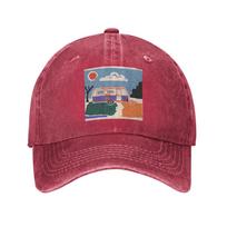 Retro Vintažinė Eriba Karavanas Džinsinė Kepurė Atsitiktinė Beisbolo Kepuraitė Reguliuojama Kepurė Vasarinė Unisex Beisbolo Kepuraitės One Size pink