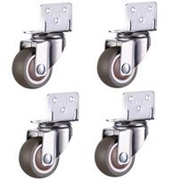 Roller Baby Crib Household Accessory Soft Rubber Furniture Casters Bed Wheels Wheels Swivel Caster 1in. without brake
