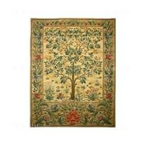 Belgiškas Austas Rankų Apdailos Medžio Sieninis Gobelenas Gyvybės William Morris Dizaino Kabantis 74x94cm(29x37in) beige