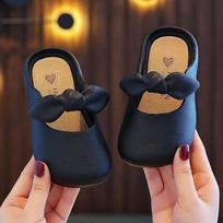 Summer Slippers Children's Flip-flops, Bow-shaped Cool Slippers Cute Girls' Shoes 24-25 smėlis