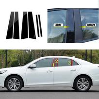 6pcs/set Car Pillar Posts for Holden Malibu (Australasia) Sedan 2013 -2015 Glossy Black Door Window Trim Cover Stickers Styling gray