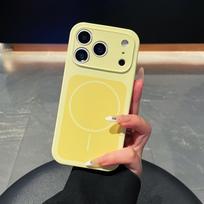 iPhone 17 Two-Color Liquid Silicone Case with Magnetic Ring for Apple 16Promax and 14 Protective Models iPhone 13 beige