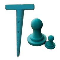 3Pcs/Set Seeds Planting Tools Hand Dibber Soil Digging Leveling Tool Garden Dibber with T-Handle Depth Scale for Effortless Planting Seeds Bulbs Sets žalia