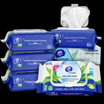 Vinda Flushable Wet Toilet Wipes with Aloe Essence, Family Pack blue