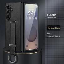 For Samsung Galaxy Z Fold 7 Case Luxury Leather Wristband Stand Cover For Galaxy Fold7 Shockproof Bumper Funda Galaxy Z Fold7 juoda
