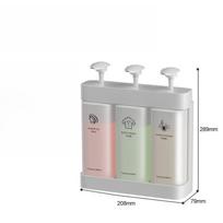 Liquid Dispensing Bottle Non-punching Soap Dispenser Bathroom Wall-mounted Manual Press Shampoo and Body Wash Dispensing Bottle white