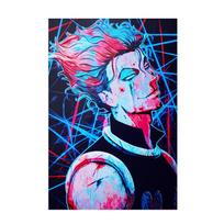 Šiuolaikinė anime drobės tapyba Medžiotojas Hisoka Morow spaudiniai ir plakatai Cuadros sienos meno paveikslai svetainei namų dekoravimui 21x30cm Unframed blue