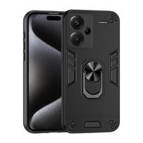 For Xiaomi Redmi Note 13 Pro Plus 5G Case Shockproof Armor Case For Redmi Note 13 Pro+ Car Magnetic Holder Ring Protect Cover Redmi Note13 ProPlus juoda